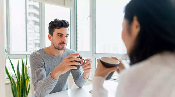 Confident person maintaining eye contact