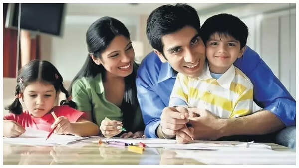 Confused child looking at parents